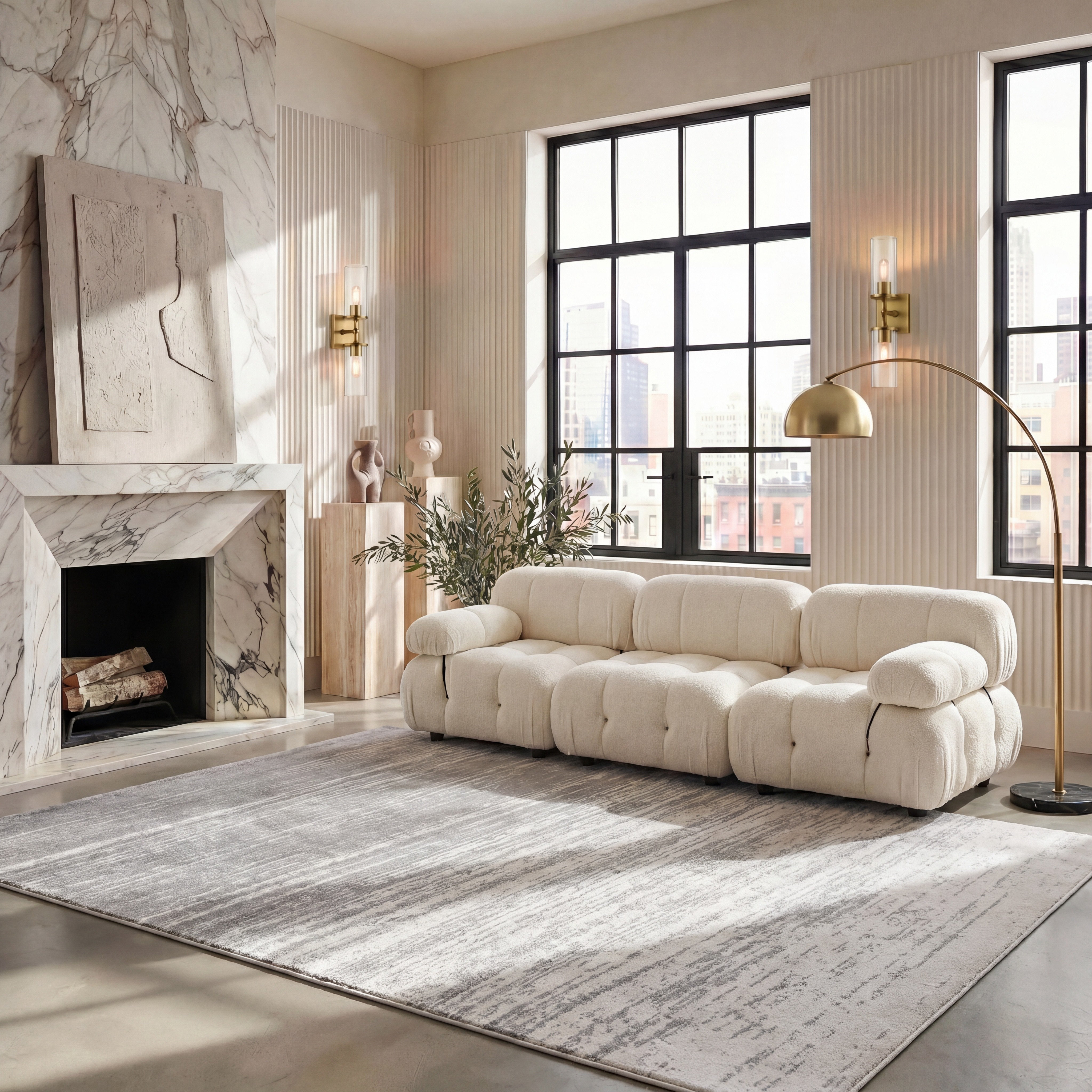 Wade Logan Bethlyn Grey/Light Grey Area Rug & Reviews - Wayfair Canada